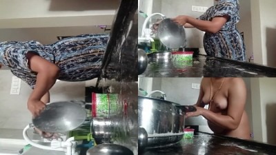 அம்மா வீட்டில் வாஷ் பேசினில் நுதே வாஷிங் கிளிப்